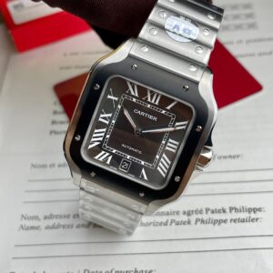 Cartier Santos WSSA0037 Grey Dial 39.8mm Super Clone Watch