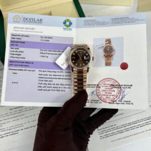 Rolex Day-Date Gold Wrapped Moissanite Baguette 36mm Super Clone Watch