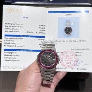 Patek Philippe Nautilus 5723 Red Ruby Stone 40mm Super Clone Watch