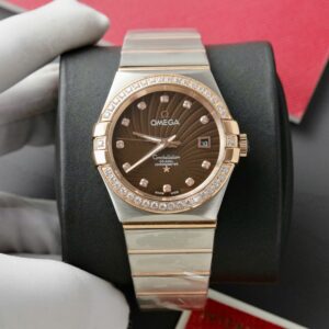 Omega Constellation Co-Axial Brown Dial Metal Strap 38mm Super Clone Watch