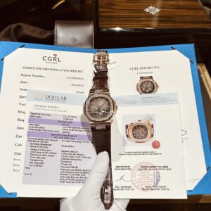 Patek Philippe Nautilus 5724R Gold Wrapped Moissanite Diamond 40mm Super Clone Watch