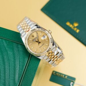 Rolex DateJust 126233 Gold Wrapped Yellow Champagne Fluted Dial 36mm Super Clone Watch