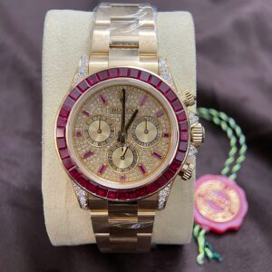 Rolex Daytona 126598TRU Solid Gold Ruby Diamond 40mm Super Clone Watch