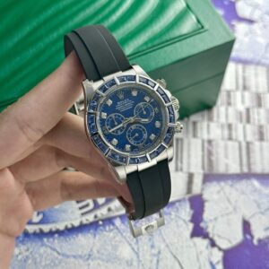 Rolex Daytona 116519 Sodalite Dial Rubber Strap Watch 40mm Super Clone Watch