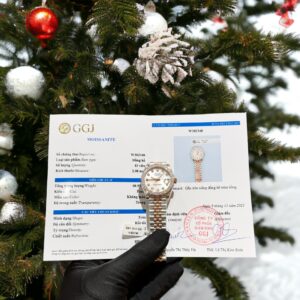 Rolex DateJust White Dial Demi Moissanite Diamond 31mm Super Clone Watch