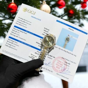 Rolex DateJust Gray Dial Moissanite Diamond 31mm Super Clone Watch