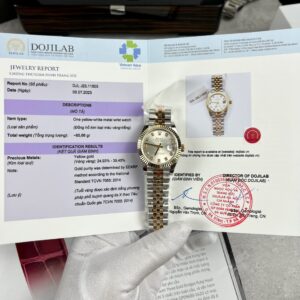 Rolex DateJust 18K Gold Wrapped White Dial 31mm Super Clone Watch