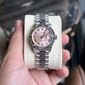 Rolex DateJust Pink Dial Women’s Watch Roman Numerals 31mm Super Clone Watch