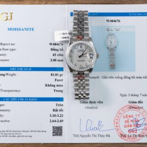 Rolex DateJust MOP Dial Moissanite Bezel 31mm Super Clone Watch
