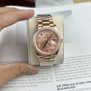 Rolex Day-Date Pink Dial President Strap 31mm Super Clone Watch