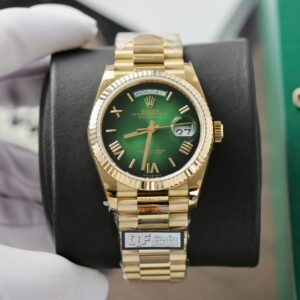 Rolex Day-Date 128238 Green Ombre Dial 36mm Super Clone Watch
