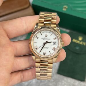 Rolex Day-Date 228235 Rose Gold White Dial Watch 40mm Super Clone Watch