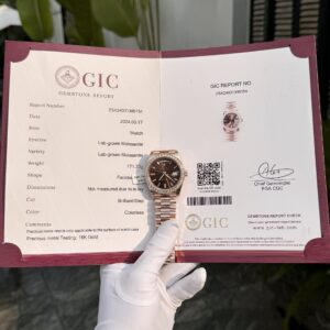 Rolex Day-Date Custom Gold Wrapped Moissanite Diamonds Chocolate Dial Watch 40mm Super Clone Watch