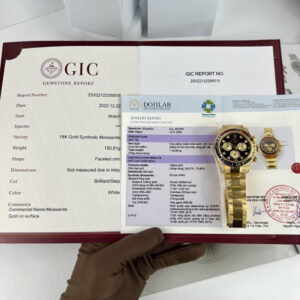 Rolex Daytona Rainbow Gold Wrapped Moissanite Diamonds Custom 40mm Super Clone Watch