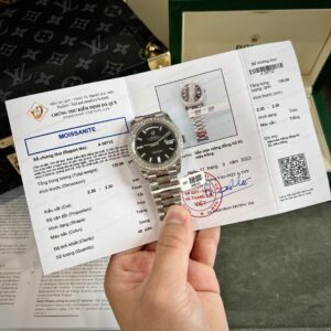 Rolex Day-Date Black Dial Custom Moissanite Diamonds 40mm Super Clone Watch