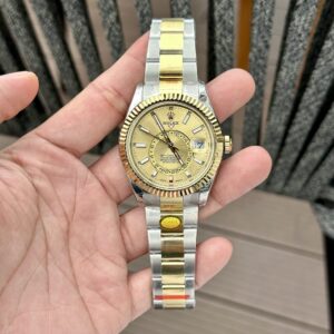 Rolex Sky-Dweller Demi Gold 41mm Super Clone Watch
