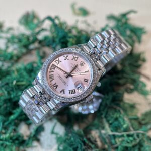 Rolex DateJust With Diamonds Pink Dial 31mm Super Clone Watch